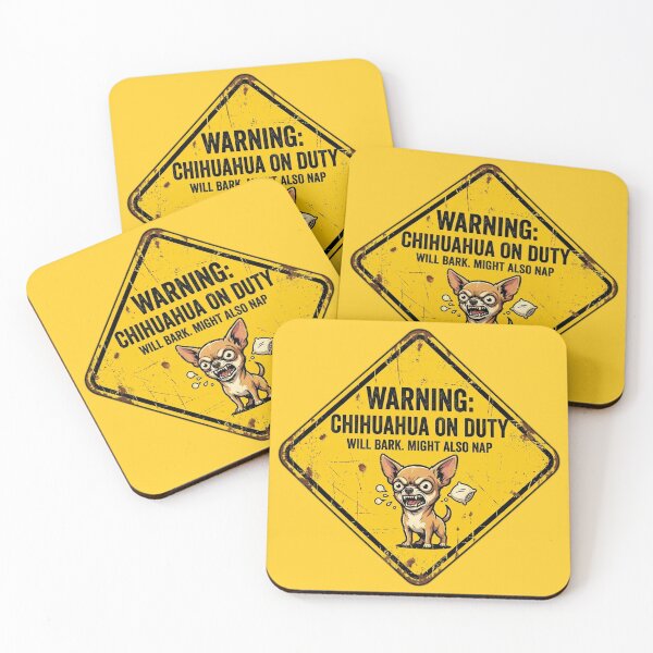 Item preview, Warning Chihuahua On Duty designed and sold by FurRealStudioCo.