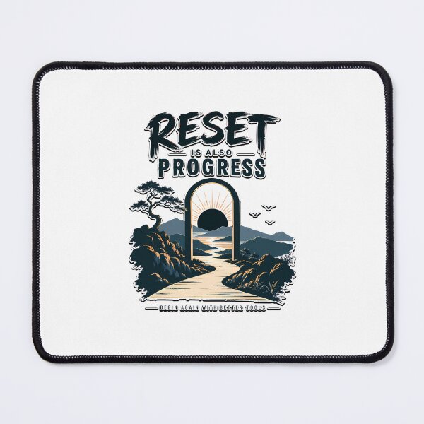 Item preview, Reset Is Also Progress Motivational Mountain Sunrise Inspirational Design designed and sold by BDLuck2021.