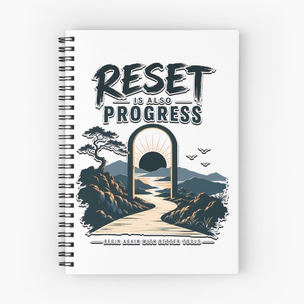 Item preview, Reset Is Also Progress Motivational Mountain Sunrise Inspirational Design designed and sold by BDLuck2021.