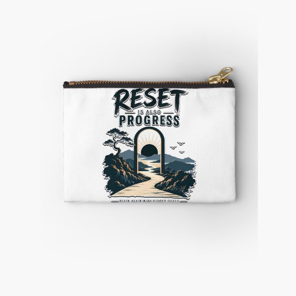 Item preview, Reset Is Also Progress Motivational Mountain Sunrise Inspirational Design designed and sold by BDLuck2021.