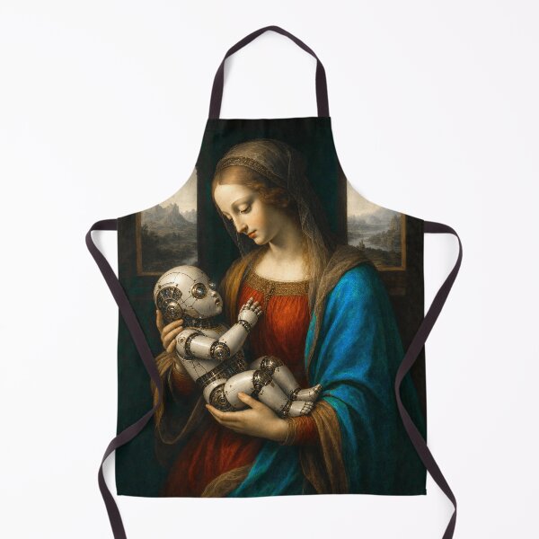 Item preview, Born to Save Humanity Renaissance AI Robot Madonna Canvas Art designed and sold by DMarquiseArt.