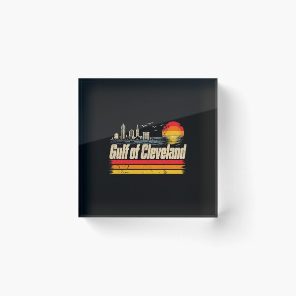 Item preview, Gulf of Cleveland Retro Lake Erie Skyline Sunset designed and sold by nryum.
