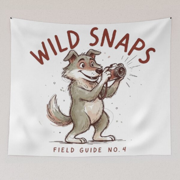 Item preview, Wild Snaps Wolf Wildlife Photography Vintage Field Guide designed and sold by PoleksGraphics.