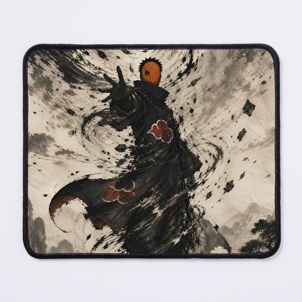 Item preview, Masked Shadow Warrior – Ink Wash Spiral Storm Japanese Dark Fantasy designed and sold by Dyan4.