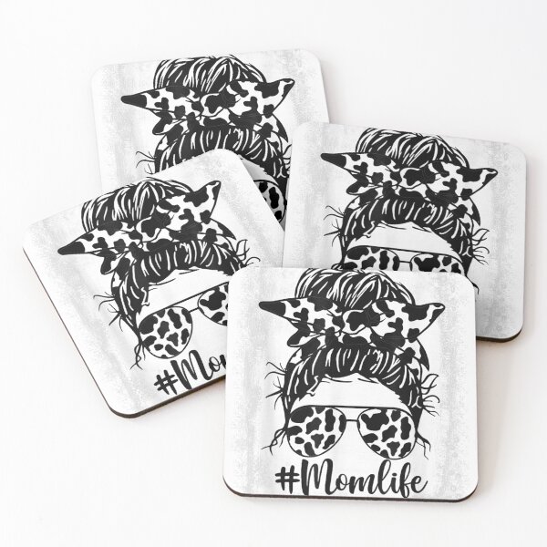Item preview, Mom Life Bleached Shirt Mom Life Cow Heifer Messy Bun designed and sold by Lapipanst.