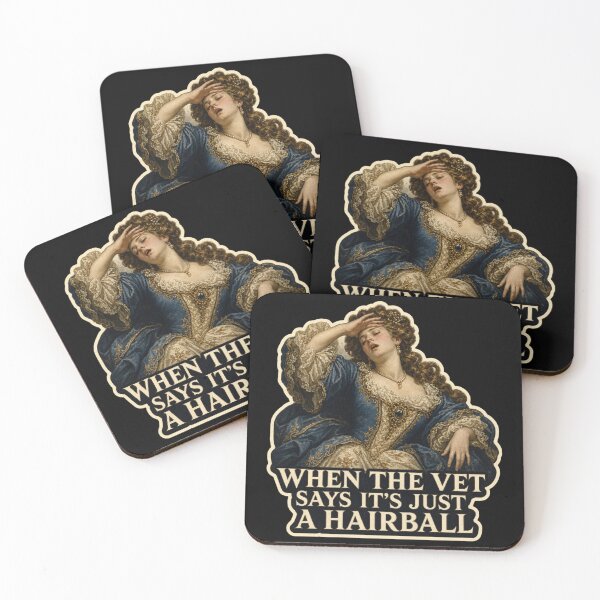 Item preview, When The Vet Says It's Just A Hairball Shirt, Funny Cat Owner T-Shirt, Baroque Painting Tee, Cat Mom Gift Shirt, Vintage Classical Cat Owner Graphic designed and sold by TshirtsLabs.