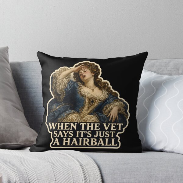 Item preview, When The Vet Says It's Just A Hairball Shirt, Funny Cat Owner T-Shirt, Baroque Painting Tee, Cat Mom Gift Shirt, Vintage Classical Cat Owner Graphic designed and sold by TshirtsLabs.
