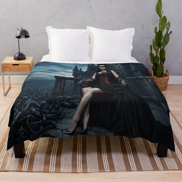 Item preview, Gothic Queen in Black Gown with Snake Army Dark Fantasy Art designed and sold by AfresStudio.
