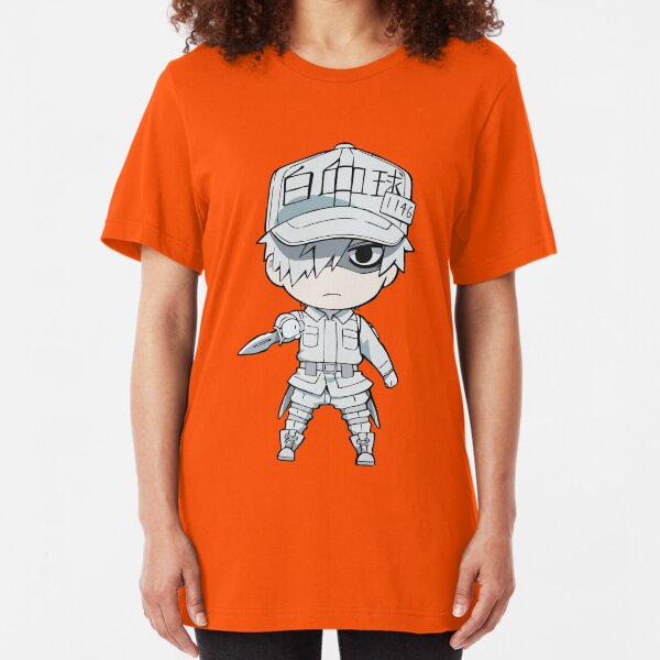 Cells at Work- White Blood Cell Slim Fit T-Shirt