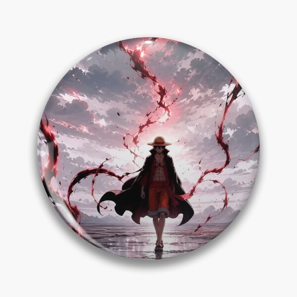 Item preview, Crimson Haki Warrior – Red Energy Anime Inspired Pirate Fantasy Art designed and sold by Dyan4.