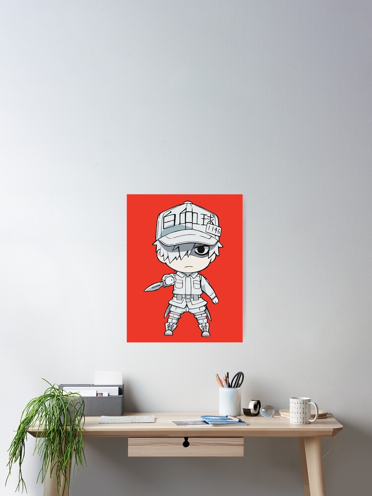 Hataraku Saibou Cells at Work - White Blood Cell  Poster for Sale by  CherylKato