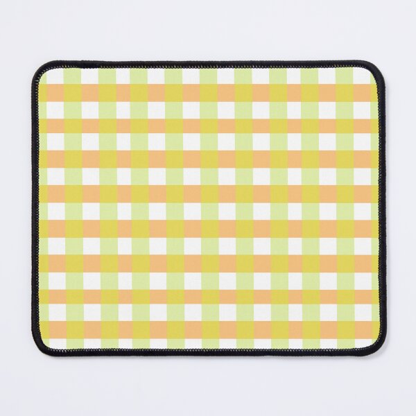 Item preview, Pastel yellow and orange gingham check seamless pattern, cute plaid textile design designed and sold by Manyart13031992.
