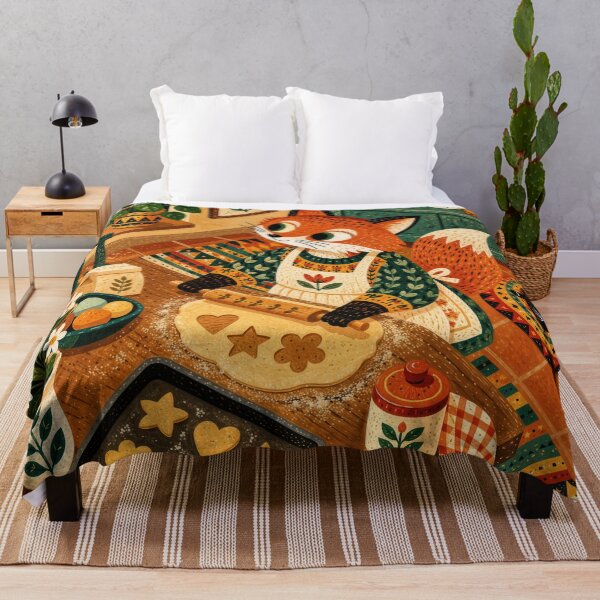 Item preview, Wall Art - Postcard - T-shirt: Baking Fox Cottagecore Art designed and sold by ForeverPrintsOK.