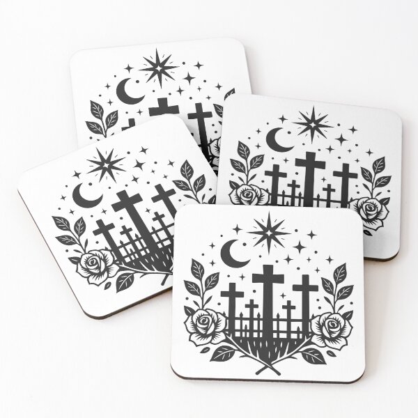 Item preview, Moonlit Cemetery Roses – Gothic Floral Crosses designed and sold by Sed94.
