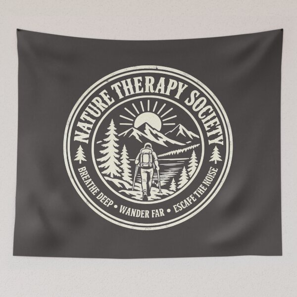 Item preview, Nature Therapy Society – Vintage Hiking Outdoor Adventure designed and sold by NomadIdeasCo.