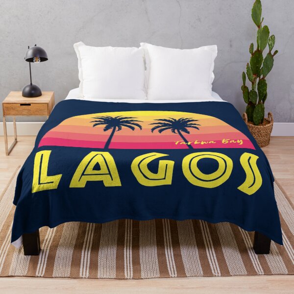 Item preview, Tarkwa Bay Lagos Nigeria | Palm Tree Retro Sunset designed and sold by MammothArt.
