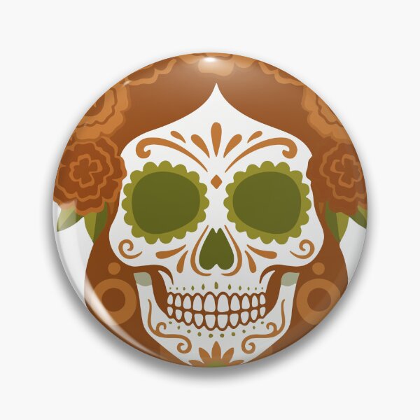 Item preview, Catrina Colorful Sugar Skull Illustration designed and sold by  Ojo de Lilith.