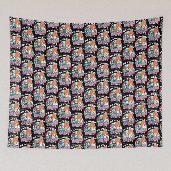 Item preview, Big Worms Ice Cream Funny Retro Design designed and sold by Seapickle.