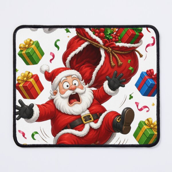 Item preview, Funny Santa Claus Slipping on Banana Peel Christmas Design – Transparent Background Cartoon designed and sold by CreativeNest Prints.