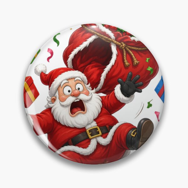 Item preview, Funny Santa Claus Slipping on Banana Peel Christmas Design – Transparent Background Cartoon designed and sold by CreativeNest Prints.