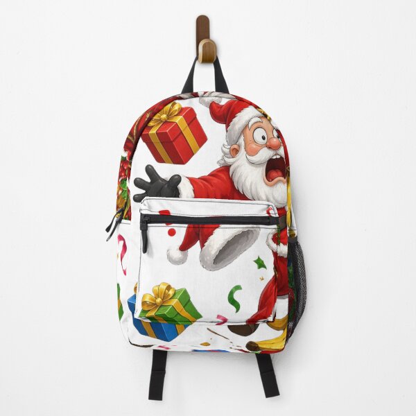 Item preview, Funny Santa Claus Slipping on Banana Peel Christmas Design – Transparent Background Cartoon designed and sold by CreativeNest Prints.