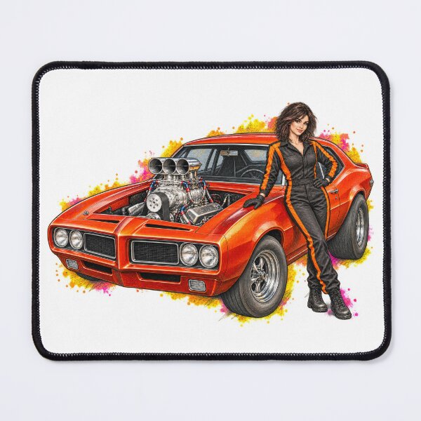 Item preview, Orange Fury — Supercharged Muscle Car Sketch designed and sold by Russell Thorne.