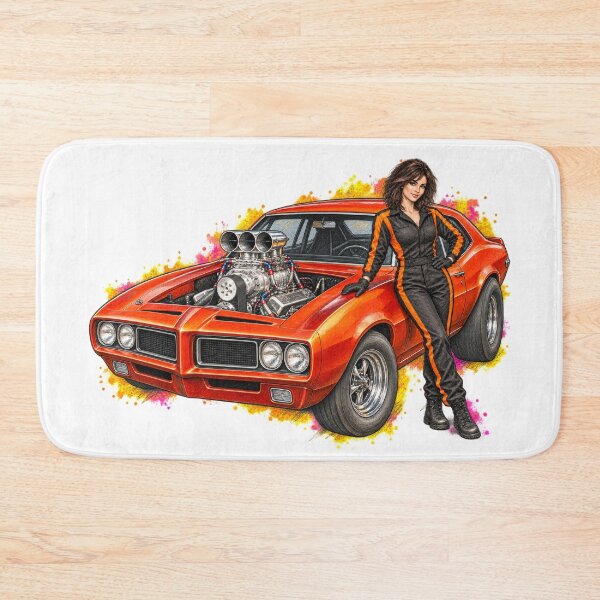 Item preview, Orange Fury — Supercharged Muscle Car Sketch designed and sold by Russell Thorne.
