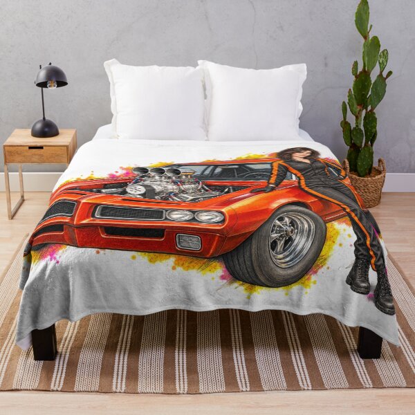 Item preview, Orange Fury — Supercharged Muscle Car Sketch designed and sold by Russell Thorne.