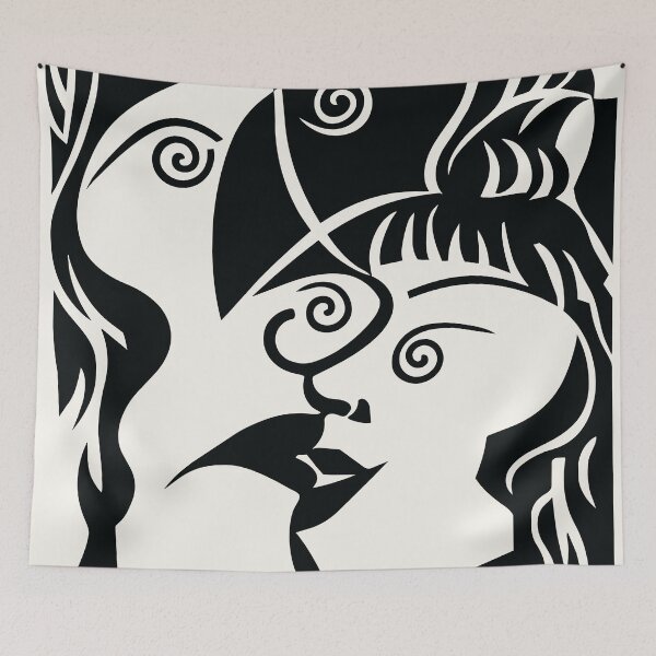 Item preview, Cubist Faces -  Black & White Art designed and sold by photossmirnov.