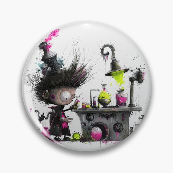 Item preview, Mad Scientist Potion Lab | Creepy Watercolor Dark Art designed and sold by designsdetour.
