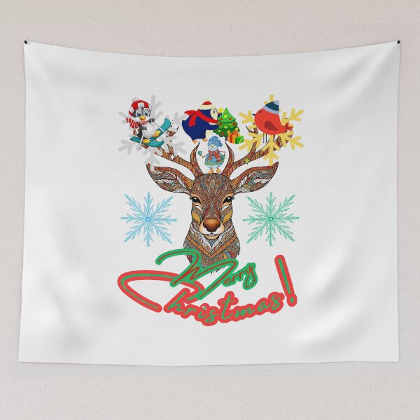 Item preview, Deer Merry Christmas designed and sold by RoseAIArtRhythm.