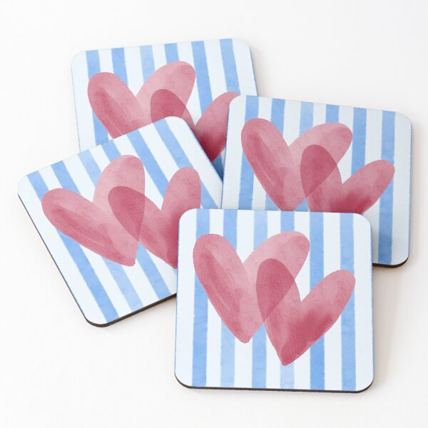Item preview, Blue stripes with red heart  designed and sold by Anisha  Vaz.