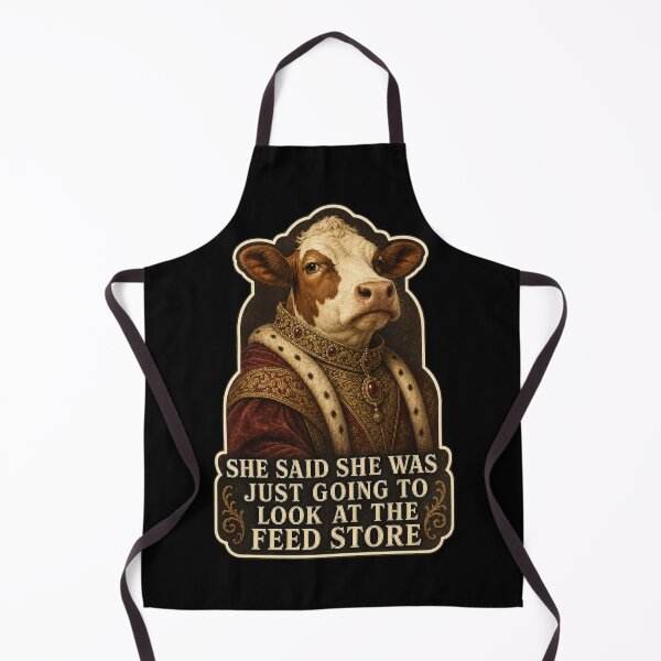 Item preview, She Said She Was Just Going To Look Shirt, Funny Farm Cow T-Shirt, Feed Store Humor Tee, Farmer Wife Gift Shirt, Vintage Renaissance Cow Graphic designed and sold by TshirtsLabs.