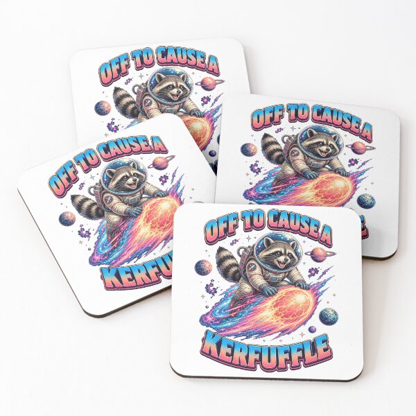 Item preview, Retro Neon Space Raccoon Surfing a Comet - Funny Synthwave Animal Art designed and sold by SIMPLY ART.