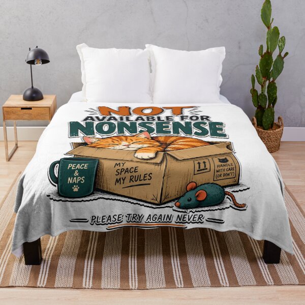 Item preview, Not Available for Nonsense Funny Cat Sleeping Introvert Humor Design designed and sold by BDLuck2021.
