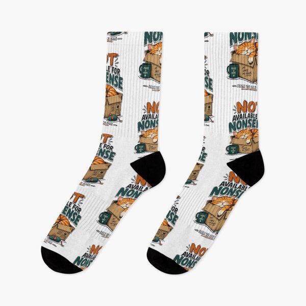 Item preview, Not Available for Nonsense Funny Cat Sleeping Introvert Humor Design designed and sold by BDLuck2021.