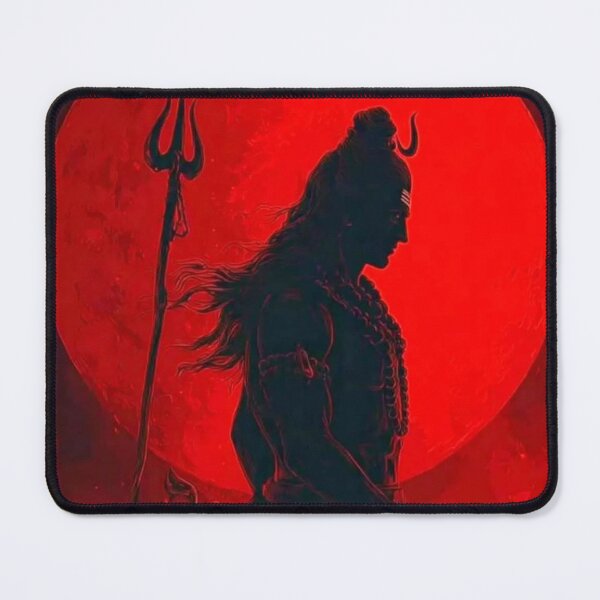Item preview, Lord Shiva Red Moon Silhouette designed and sold by Mystic & Celestial Art.