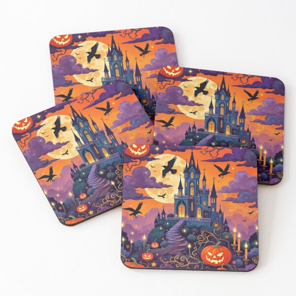 Item preview, Enchanted Raven Castle – Moonlit Gothic Halloween Fantasy Pattern designed and sold by Dream Bloom Gallery.