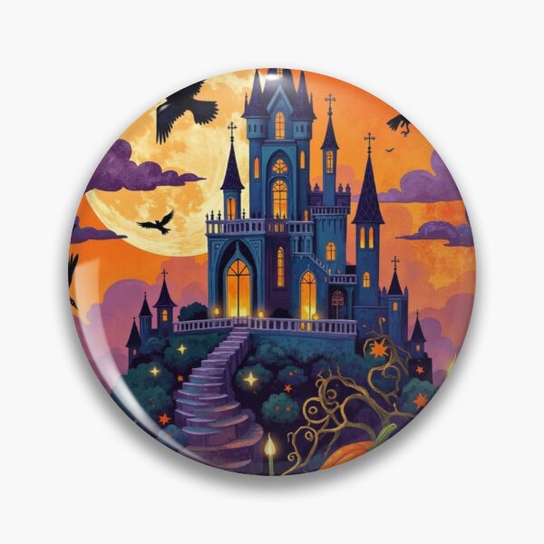Item preview, Enchanted Raven Castle – Moonlit Gothic Halloween Fantasy Pattern designed and sold by Dream Bloom Gallery.
