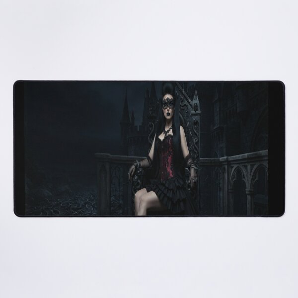 Item preview, Gothic Queen in Black Gown with Snake Army Dark Fantasy Art designed and sold by AfresStudio.