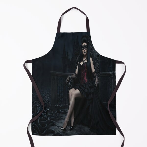 Item preview, Gothic Queen in Black Gown with Snake Army Dark Fantasy Art designed and sold by AfresStudio.
