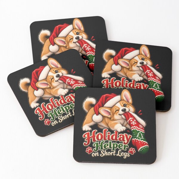 Item preview, Short Legs, Big Holiday Cheer — Christmas Corgi Illustration designed and sold by Crystal-Tree.