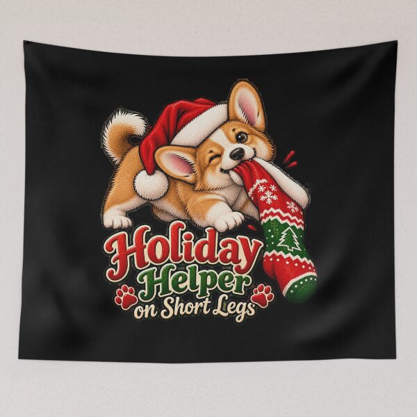 Item preview, Short Legs, Big Holiday Cheer — Christmas Corgi Illustration designed and sold by Crystal-Tree.