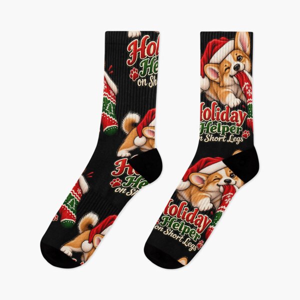 Item preview, Short Legs, Big Holiday Cheer — Christmas Corgi Illustration designed and sold by Crystal-Tree.