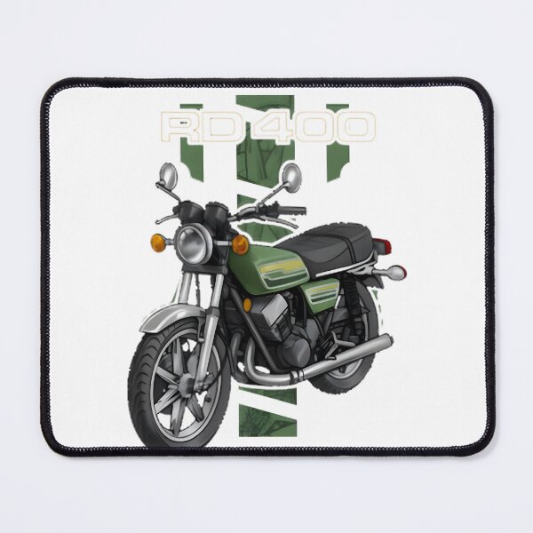 Item preview, Yamaha RD Motorcycle Illustration in Geneva Green Classic Design designed and sold by SirErnest.