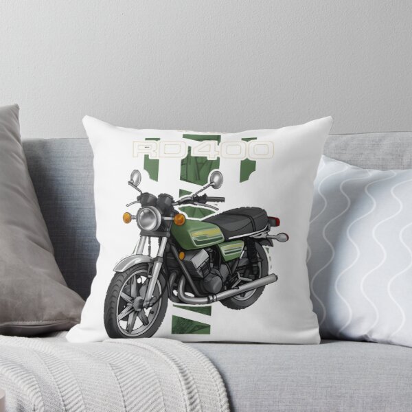 Item preview, Yamaha RD Motorcycle Illustration in Geneva Green Classic Design designed and sold by SirErnest.