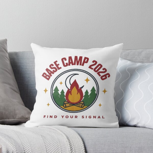 Item preview, Base Camp 2026 Find Your Signal Outdoor Camping Badge designed and sold by PoleksGraphics.