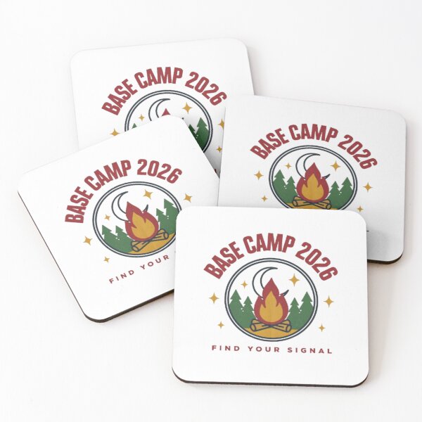 Item preview, Base Camp 2026 Find Your Signal Outdoor Camping Badge designed and sold by PoleksGraphics.