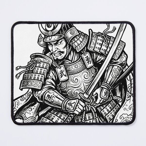 Item preview, The Warrior Creed - Bold Kanji Samurai Warrior Art designed and sold by whiteblackcat.