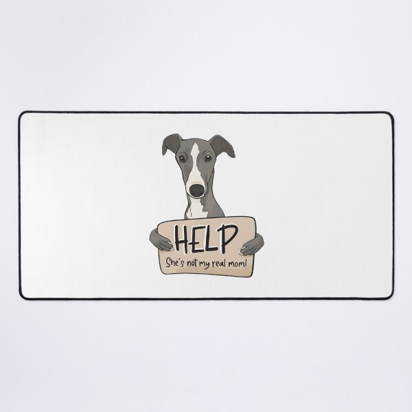 Item preview, Funny Greyhound Mom Design - Help She's Not My Real Mom Humorous Dog Lover Gift designed and sold by IseeRobots.